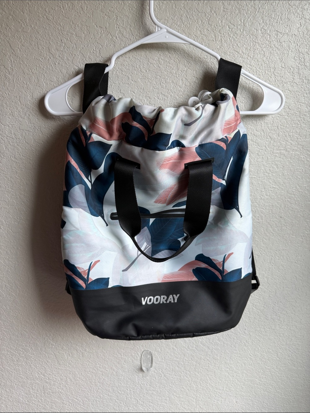 Vooray Floral Roll-Top Backpack in Navy & Pink